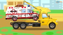 The Blue Police Car and The Tow Truck - Cars & Trucks Cartoons - Vehicle & Chi Chi Car for children