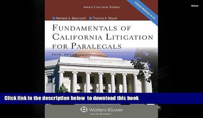 Descargar video: FREE [PDF]  Fundamentals of California Litigation for Paralegals, Fifth Edition (Aspen College)