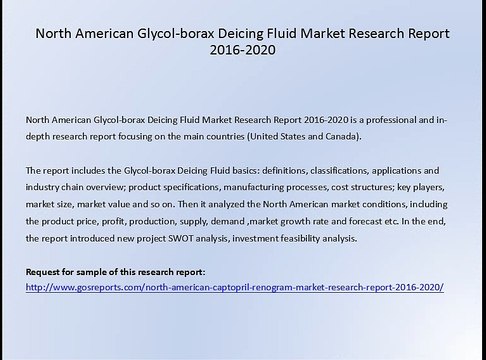 North American Glycol-borax Deicing Fluid Market Research Report 2016-2020