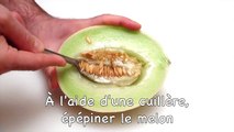 Comment Couper, Épépiner et Peler un Melon Miel (HD)-UdKSmHYQKLQ