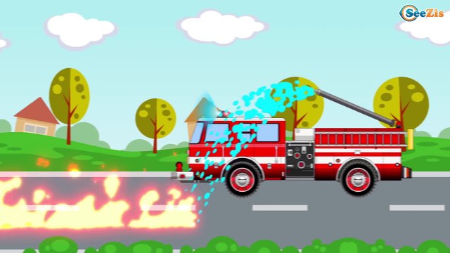 The Red Dump Truck and Fire in the City | Bip Bip Cars & Trucks Cartoon for children