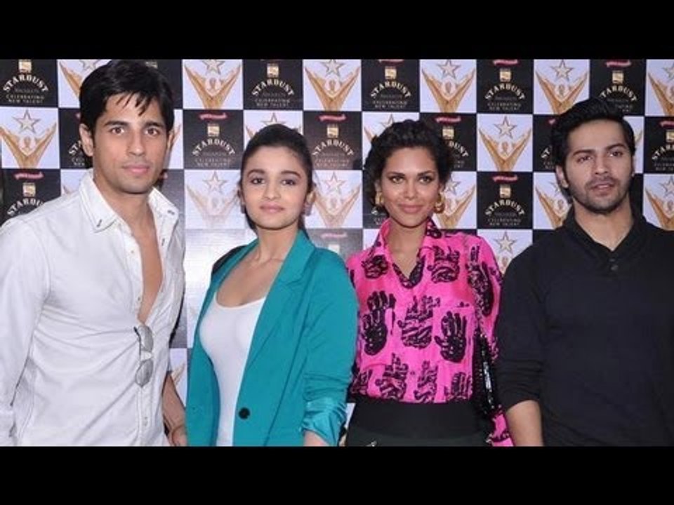 Varun Dhawan, Sidharth Malhotra, Alia Bhatt And Esha Gupta At Stardust Awards Press Meet
