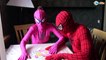 Spiderman & Pink Spidergirl vs Joker w/ Superheroes prank IRL