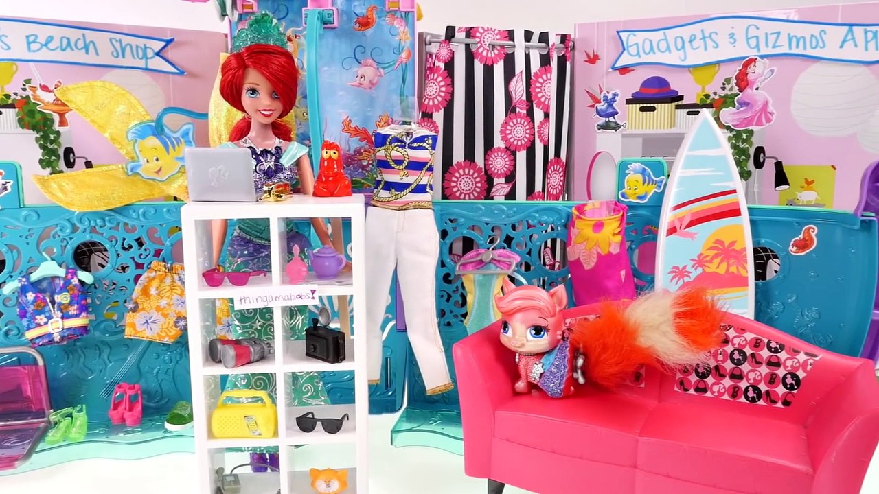 Ariel's Beach Shop with Disney Princess Jasmine - Barbie Doll Episodes by DCTC