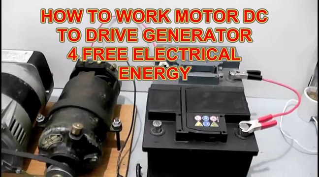 How to make free electrical energy with electric motor dc