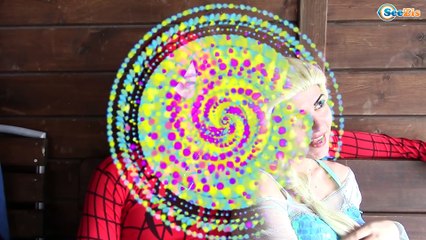 Spiderman PRANK Frozen Elsa & Spiderman! w/ Joker Spiderman Hulk Doctor & Gumball Machine