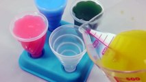 How to Make Yogurt Juice Icecream Jelly Gummy Pudding Learn Colors Slime Clay Glitter
