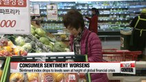 Korea's consumer sentiment worsens to level seen at height of global financial crisis