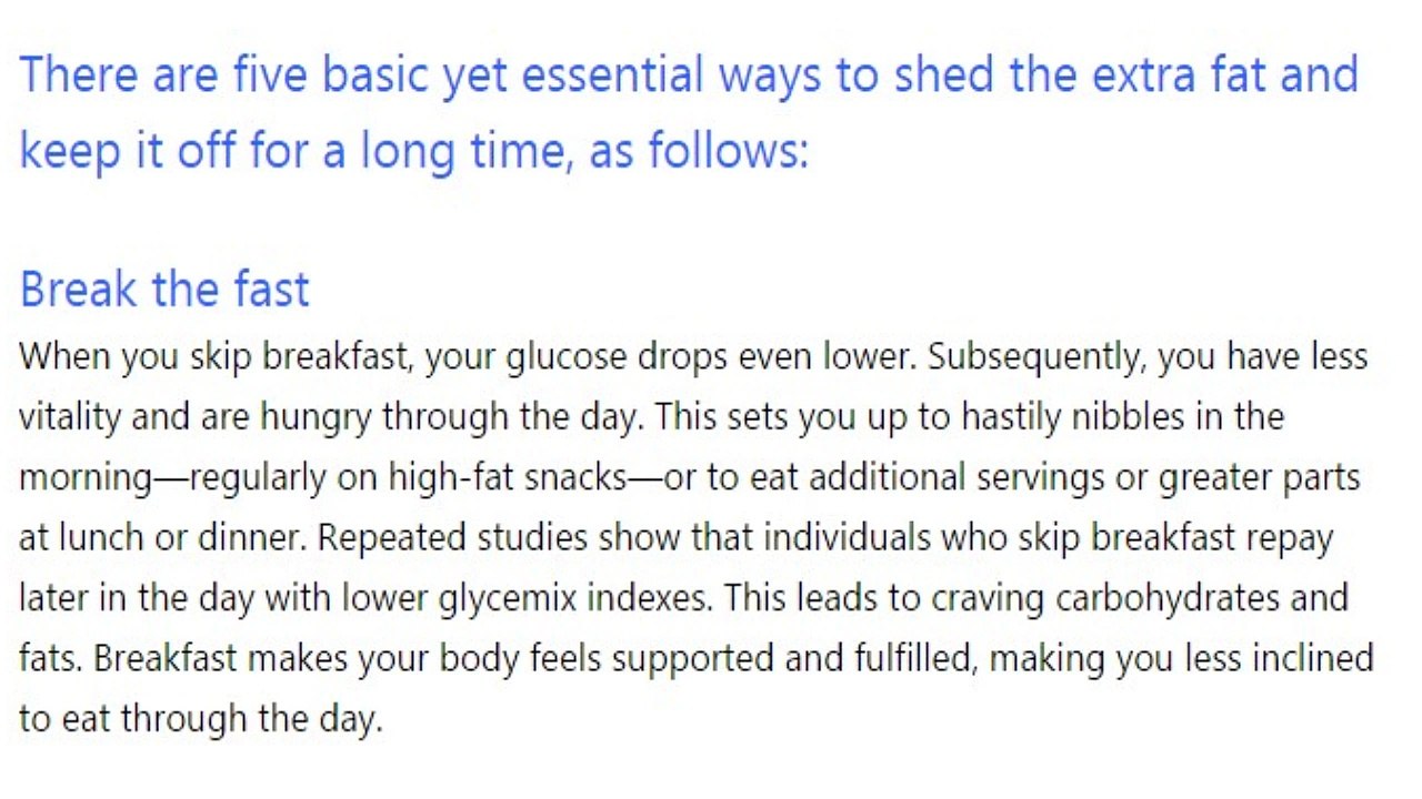 5 Ways to keep your weight down