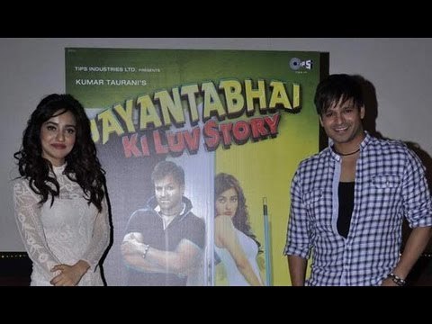 Vivek Oberoi And Neha Sharma At 'Jayanta Bhai Ki Luv Story' First Look Launch