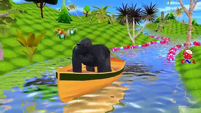 Green Gorilla Finger Family Rhymes For Children | Gorilla Vs Dinosaur | Gorilla Vs Lion Compilation