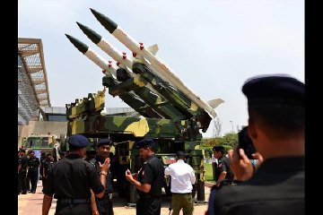 Military Weapon Akash Mk-II (SAM) With Longer Range Seeker.