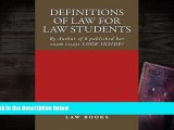 PDF  Definitions of Law For Law Students: 1L law defintions by author of 6 published bar exam