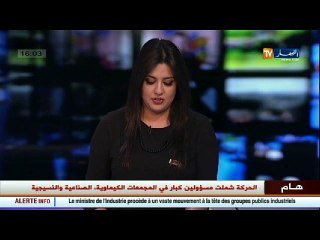 وزير الصناعة ينهي مهام عدد كبير من مسؤولي المجمعات الصناعية بسبب الحصيلة