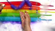 5 Eyes Rainbow Face Color Wet Balloons Learn Colours Funny Faces Color Wet Balloon Song for Kids