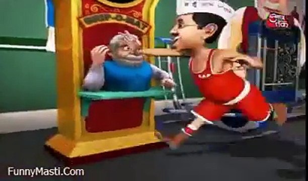 MODI KI GYM ME KEJRIWAL - KEJRIWAL IN MODI'S GYM -SO SORRY -AAJ TAK