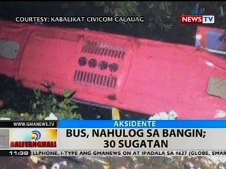BT: Bus, nahulog sa bangin; 30 sugatan
