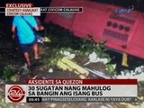 24Oras: 30 sugatan nang mahulog sa bangin ang isang bus
