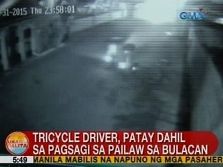 UB: Tricycle driver, patay dahil sa pagsagi ng pailaw sa Bulacan