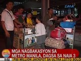UB: Mga nagbakasyon sa Metro Manila, dagsa na sa NAIA 3