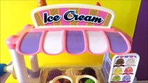 Toy Ice Cream Cart playset Elsa Minnie Mouse Dora Barbie chocolate vanilla ice cream toy food