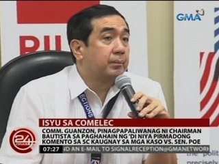 Guanzon, pinagpapaliwanag ni Chairman Bautista sa paghahain ng 'di niya pirmadong komento sa SC