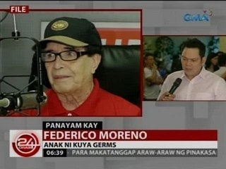 Live Interview with Federico Moreno: Anak ni German Moreno, nagdadalamhati sa pagpanaw ng ama