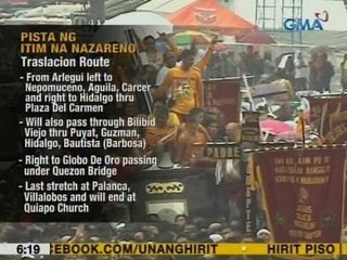 UB: Alamin ang ruta ng Traslacion ng Itim na Nazareno bukas