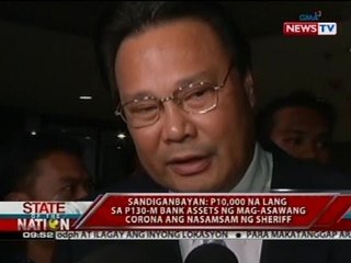 Sandiganbayan: P10,000 na lang sa P130-M bank assets ng mag-asawang Corona ang nasamsam ng sheriff