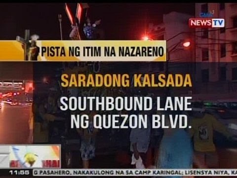Ilang bahagi ng kalsada sa Quiapo, isinara na para sa prusisyon ng mga replika ng itim na Nazareno