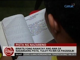24 Oras: Binatilyong namatay ang ama sa nakaraang pista, tuloy pa rin sa pagsisilbi