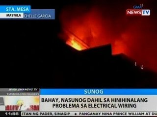 BT: Bahay, nasunog sa Maynila dahil sa hinihinalang problema sa electrical wiring