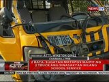 QRT: 2 bata, sugatan matapos maipit ng 2 truck ang sinasakyan nilang school service