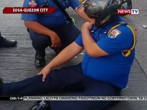 SONA: MMDA constable, sugatan nang mabundol ng kotse ang kanyang motorsiklo