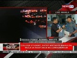 College student, patay matapos mahulog mula sa roof deck ng condominium