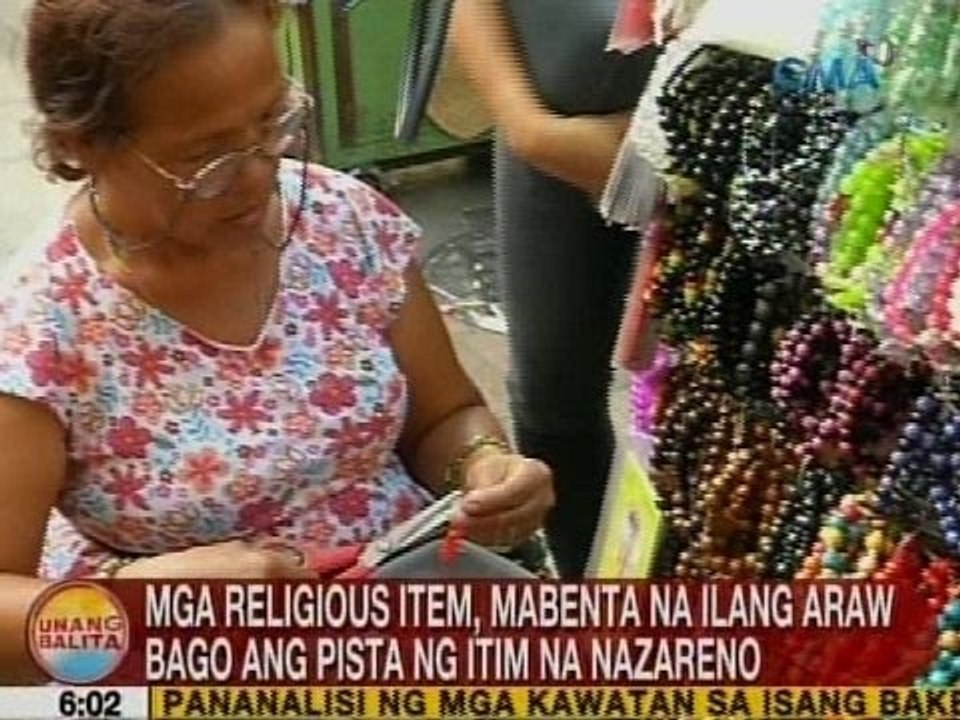 UB: Mga religious item, mabenta na ilang araw bago ang pista ng Itim na Nazareno