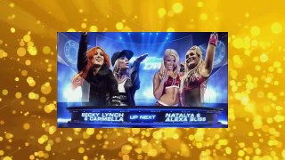WWE SMACKDOWN 08-16-16 Alexa Bliss & Natalya vs Becky & Carmella + Eva Marie comes out