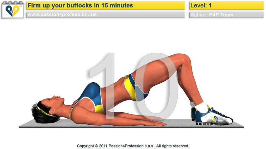 Firm up   toning buttocks workout - Level 1 - No Music