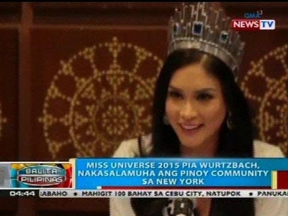 BP: Miss Universe 2015 Pia Wurtzbach, nakasalamuha ang pinoy community sa New York