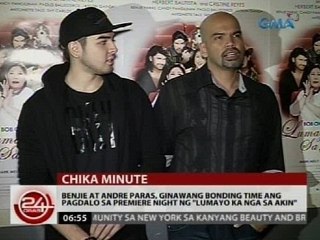Benjie at Andre, ginawang bonding time ang pagdalo sa premiere night ng "Lumayo Ka Nga Sa Akin"