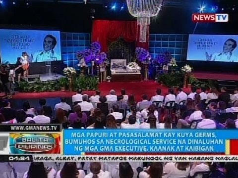 Mga papuri at pasasalamat kay Kuya Germs, bumuhos sa necrological service