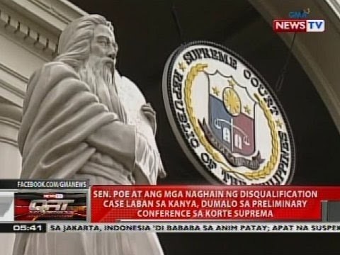 Poe at ang mga naghain ng disqualification case laban sa kanya, dumalo sa preliminary conference