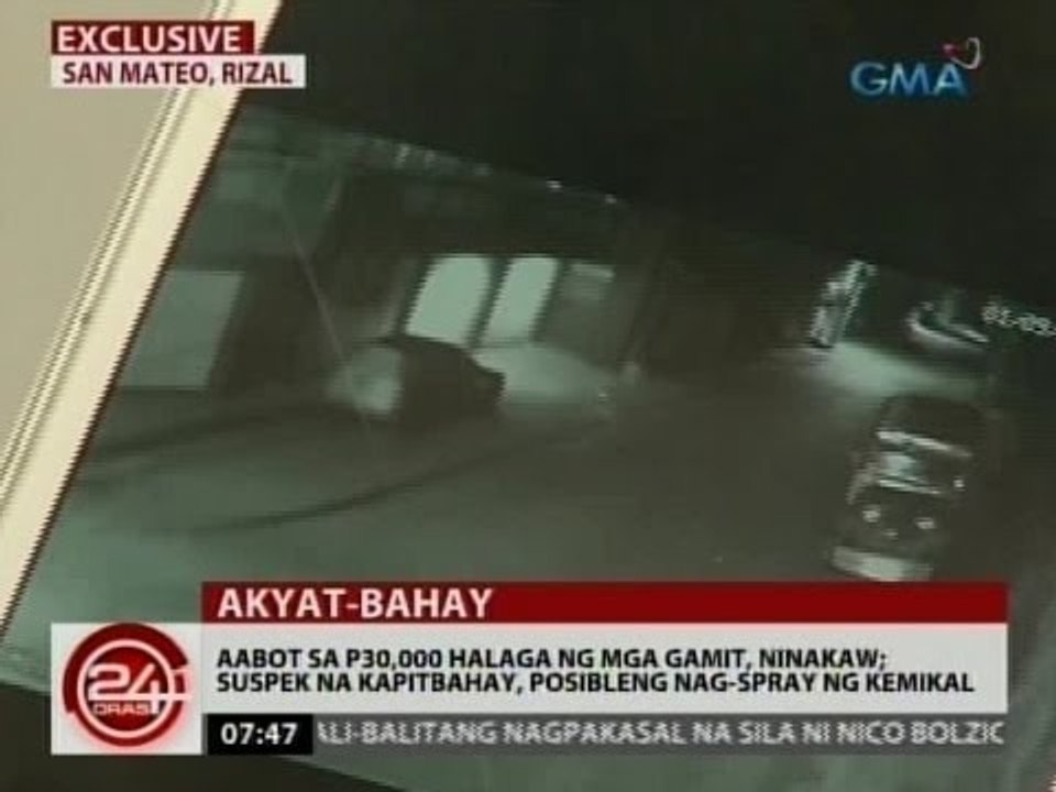 24 Oras: Exclusive: Aabot sa P30,000 halaga ng mga gamit, ninakaw