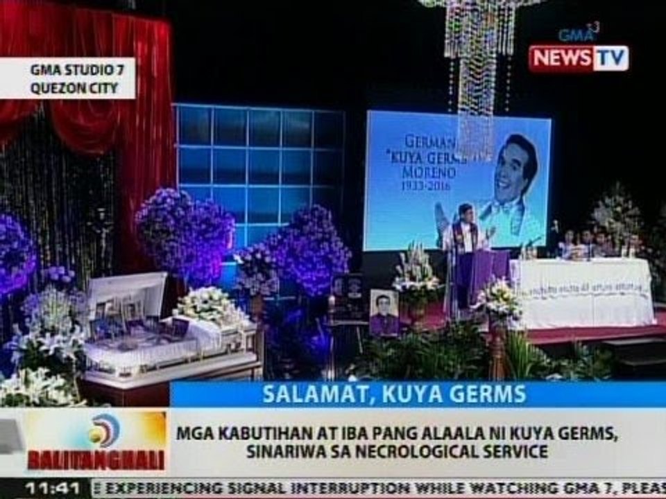 BT: Mga kabutihan at iba pang alaala ni Kuya Germs, sinariwa sa necrological service