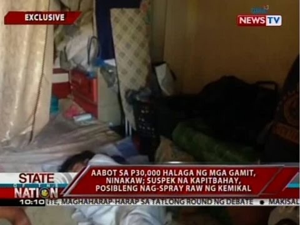 SONA: Aabot sa P30,000 halaga ng mga gamit, ninakaw