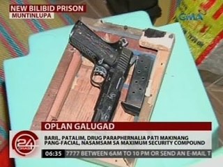Baril, patalim, drug paraphernalia pati makinang pang-facial, nasamsam sa maximum security compound