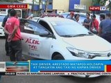 Taxi driver sa Cebu City, arestado matapos holdapin at tangayin ang taxi ng kapwa driver