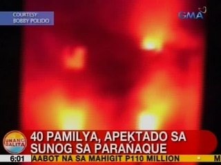 UB: 40 pamilya, apektado sa sunog sa Parañaque