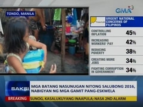 Saksi: Mga batang nasunugan nitong Salubong 2016, nabigyan ng mga gamit pang-eskwela