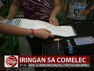 24 Oras: Dating Comelec Comm. Sadain, nababahala sa alitang nina Bautista at Guanzon